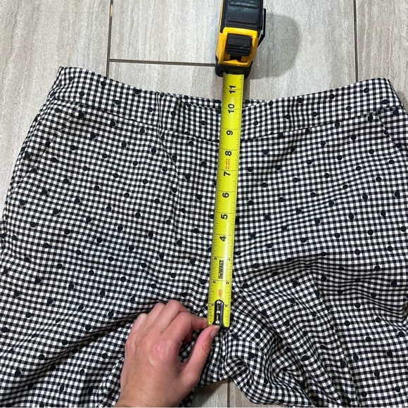 Talbots Curvy Petite Wool Blend Gingham Polka-Dot Ankle Pant Size 10P - Picture 4 of 8